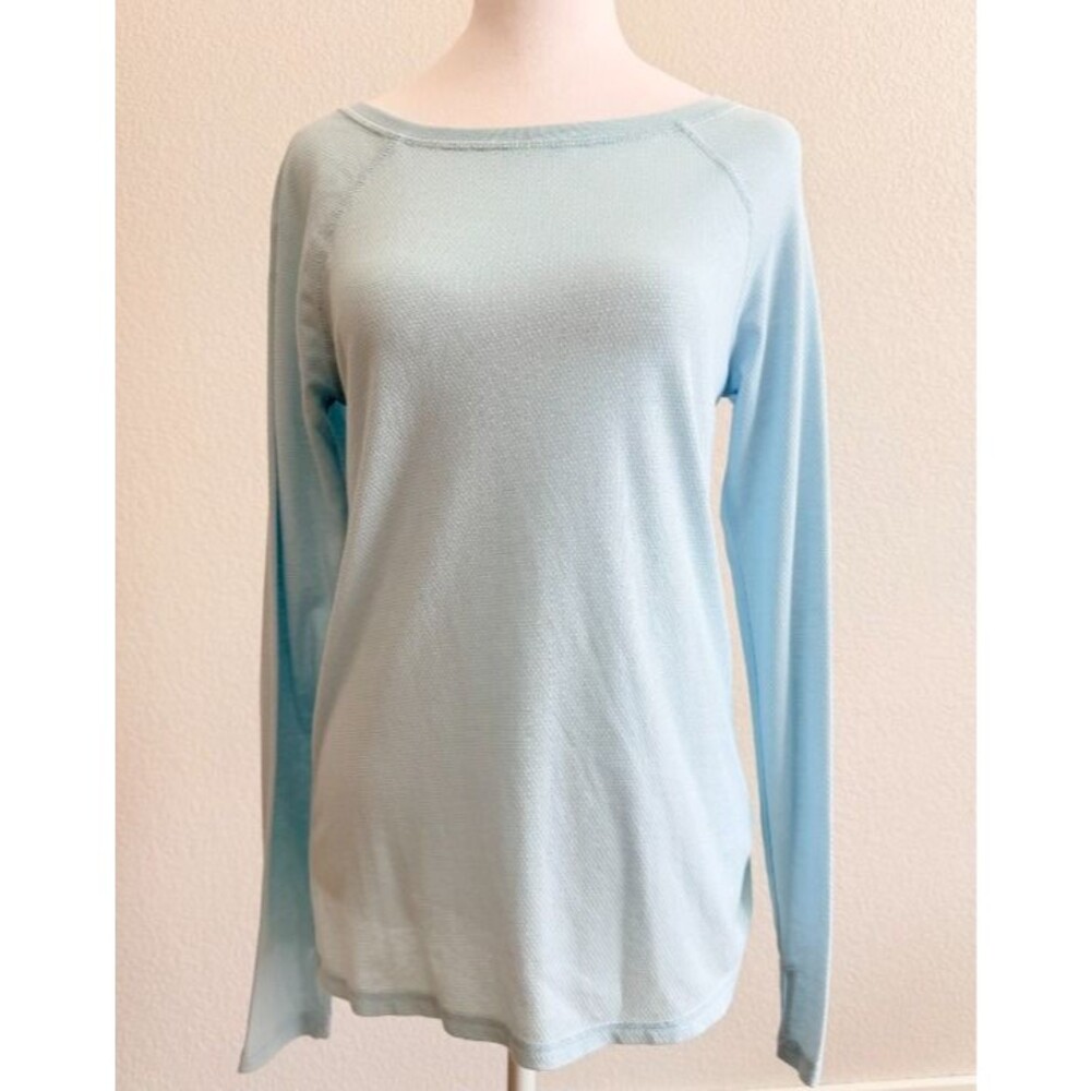 Z by Zella Ice Blue Open Back Mesh Active Top Size S